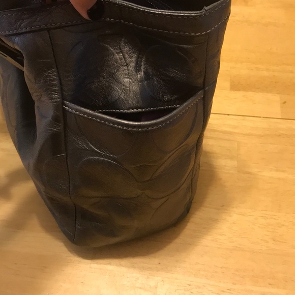 Metallic Gun Metal Coach Bag - Picture 4 of 5